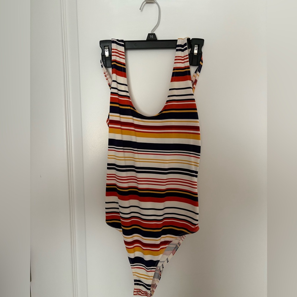 Multicolor Striped Body Suit
